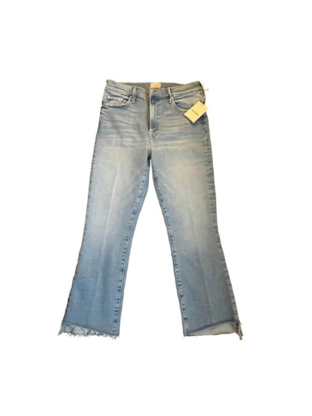 NWT Mother Denim The Insider Crop Step Fray Jeans Light Wash Sz 25 MSRP $248
